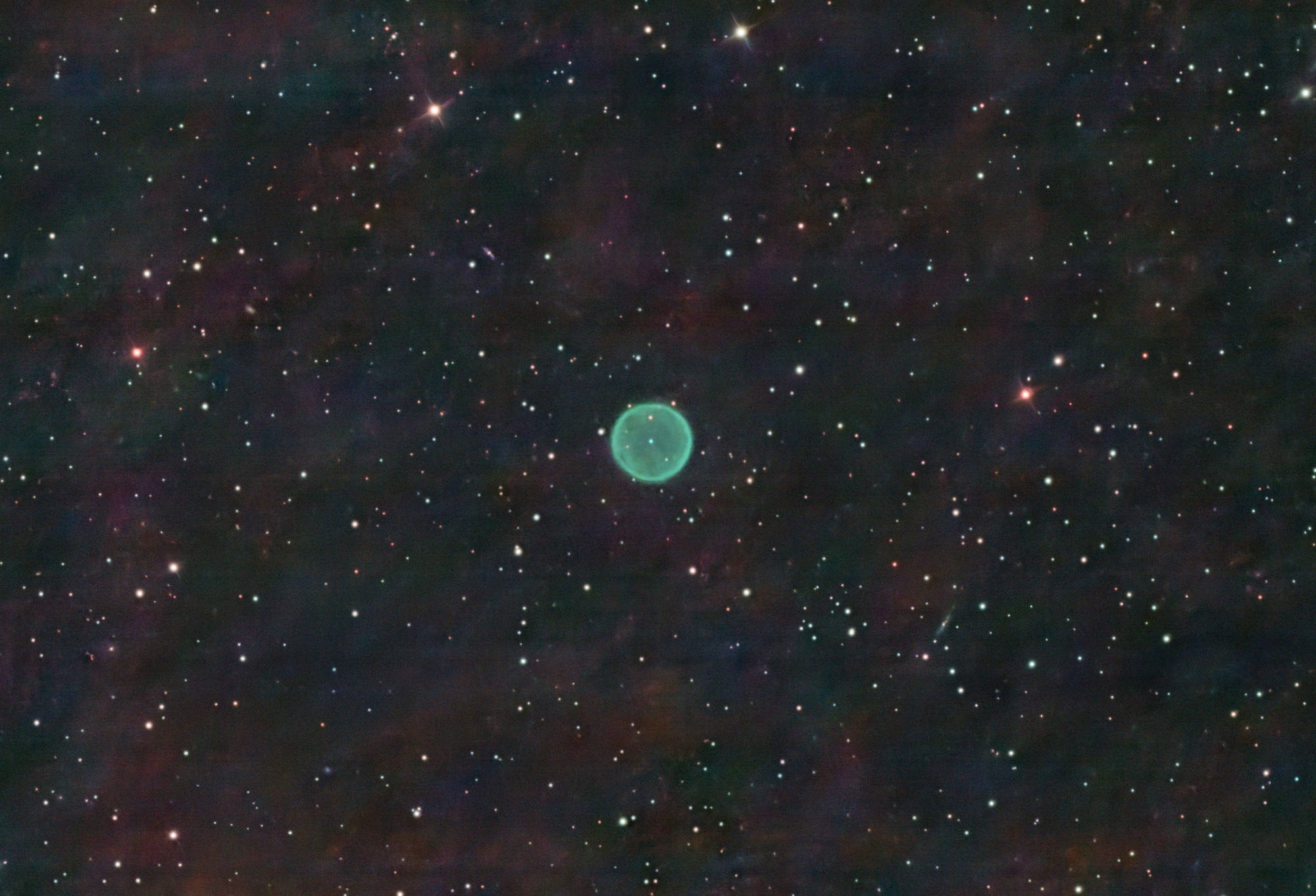 Abell 39, the 39th entry in the catalog of large nebulae discovered by George Abell in 1966, is a beautiful example of a planetary nebula.